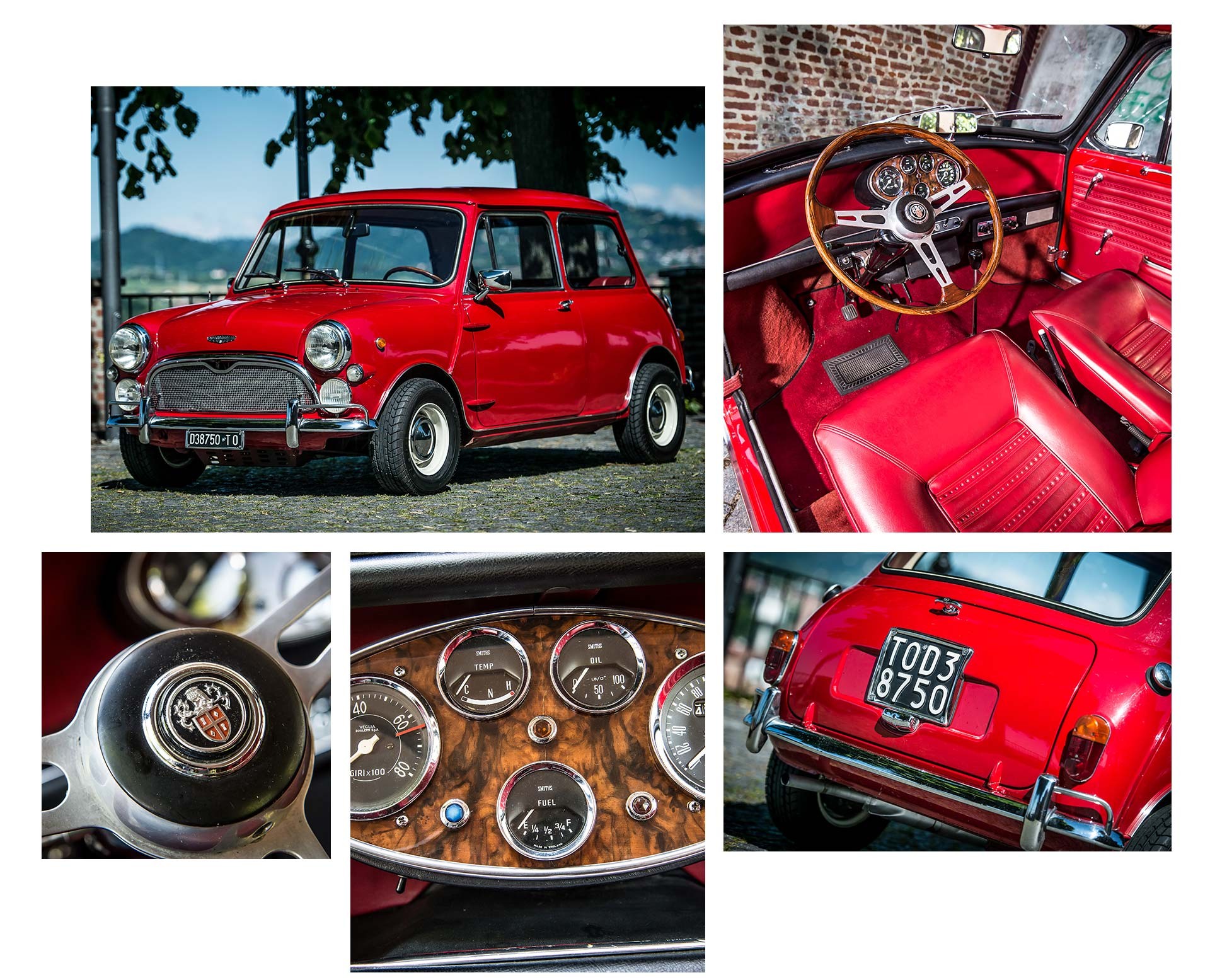 Enzo Ferrari - MINI Clássico Fotografias de detalhes de um MINI vermelho de Enzo Ferrari.